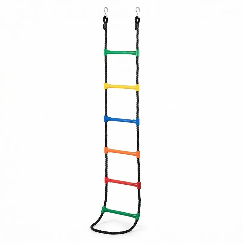 子供と大人向けのカラフルなプラスチック製ロープはしご、屋内外 - Kids Outdoor Ladder のレビューと価格