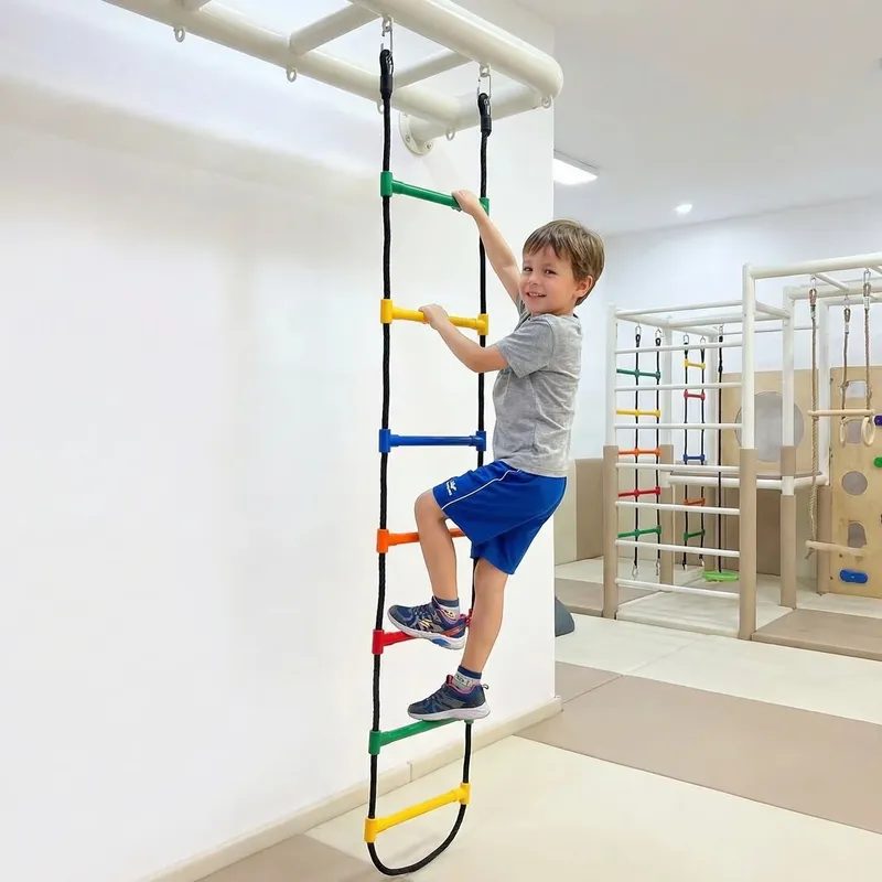 子供と大人向けのカラフルなプラスチック製ロープはしご、屋内外 - Kids Outdoor Ladder のレビューと価格