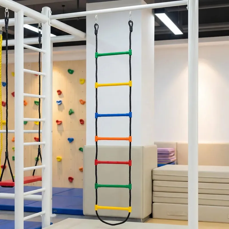 子供と大人向けのカラフルなプラスチック製ロープはしご、屋内外 - Kids Outdoor Ladder のレビューと価格